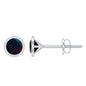 Natural Black Opal October Birthstone Earrings with Screw Back