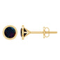 Natural Black Opal October Birthstone Earrings with Screw Back