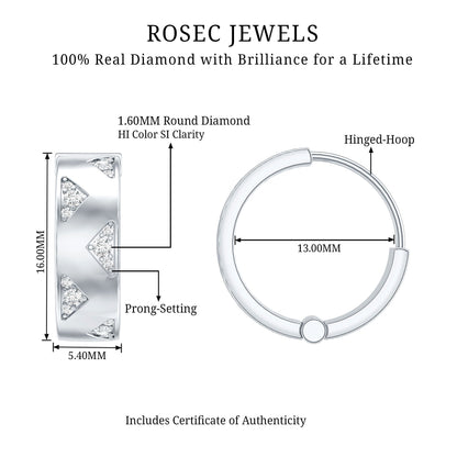 Certified Diamond Hoops For Women
