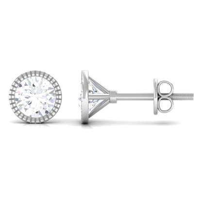 1 CT Moissanite Martini Stud Earrings for Women
