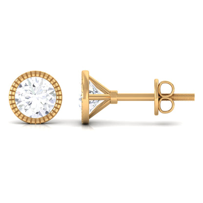 1 CT Moissanite Martini Stud Earrings for Women