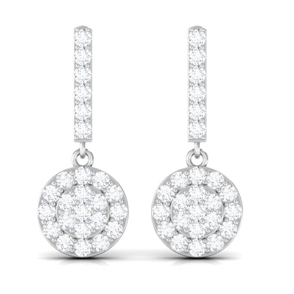 Real Diamond Dangle Earrings for Women