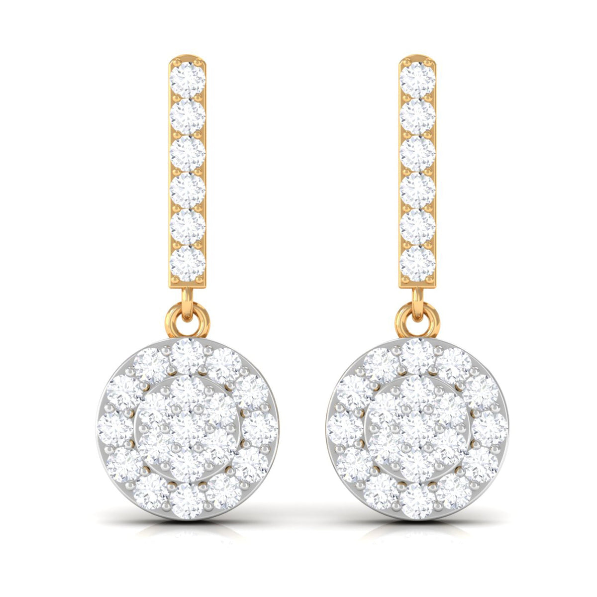 Real Diamond Dangle Earrings for Women
