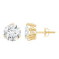 Certified 4 CT Moissanite Stud Earrings in 3 Double Claw Prong Setting