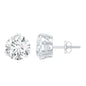 Certified 4 Carat Round Diamond Studs with Screw Back