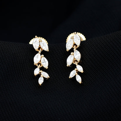 Certified Lab Grown Diamond Dangling Earrings for Women