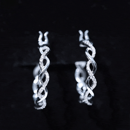 Certified Lab Created Diamond Hoops for Women