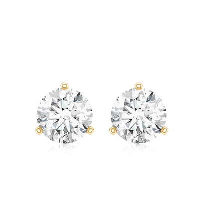 1 Carat Certified Moissanite Martini Stud Earrings