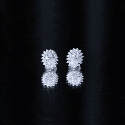 1.9 Carat Oval Moissanite Classic Stud Earrings With Halo