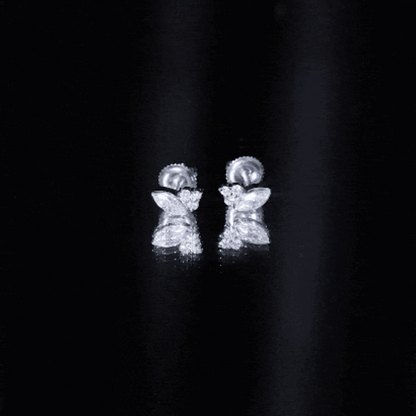 Marquise Shape Moissanite Stud Earrings with Screw Back