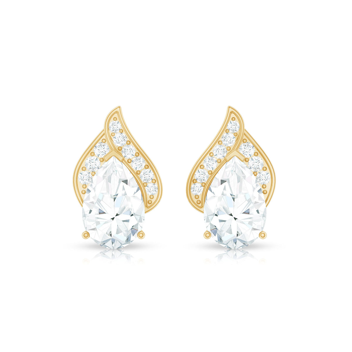 Classic 1.5 Carat Moissanite Stud Earrings with Screw Back