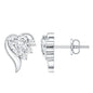 Heart Shape Moissanite Stud Earrings with Screw Back