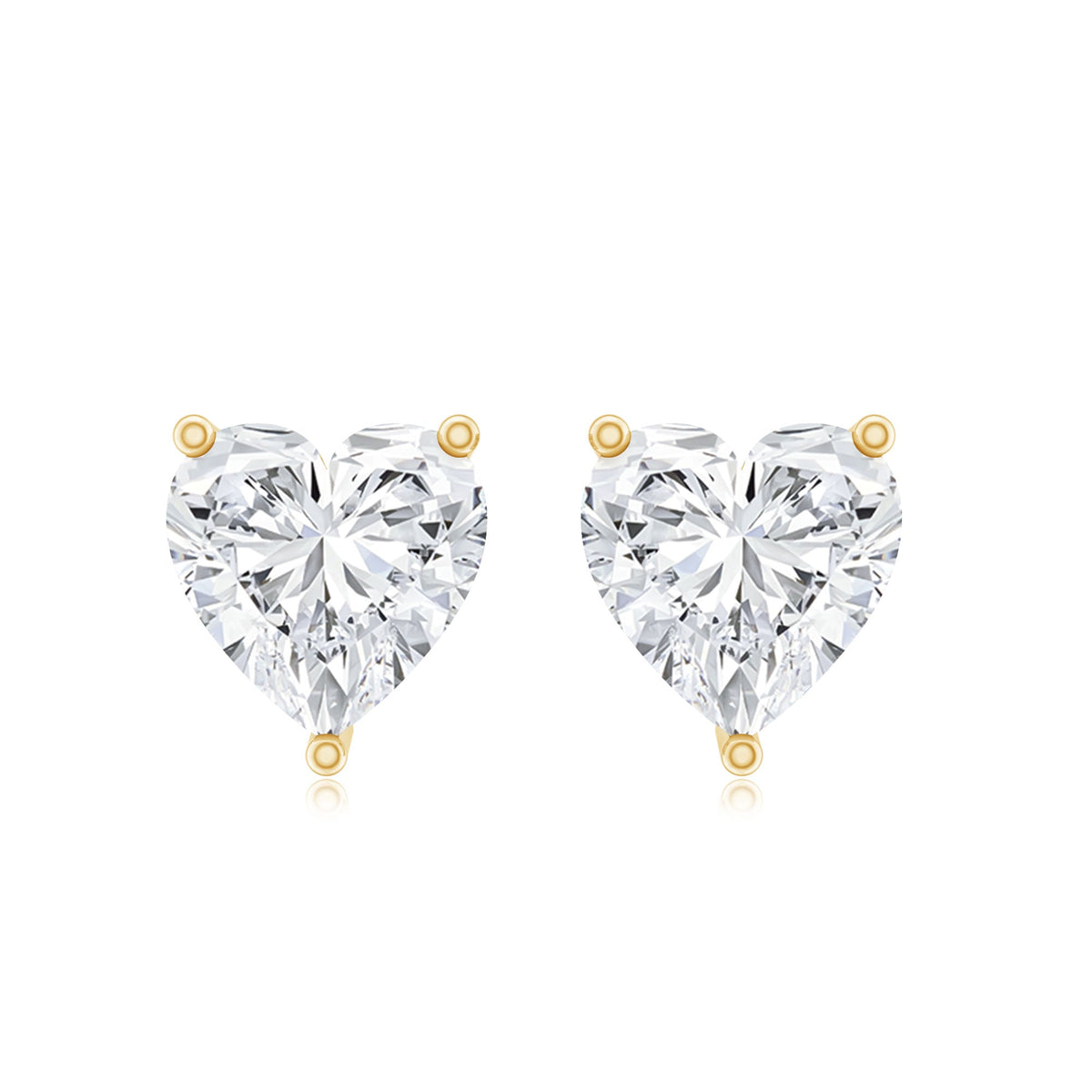 Certified 3 Carat Moissanite Heart Earrings For Women