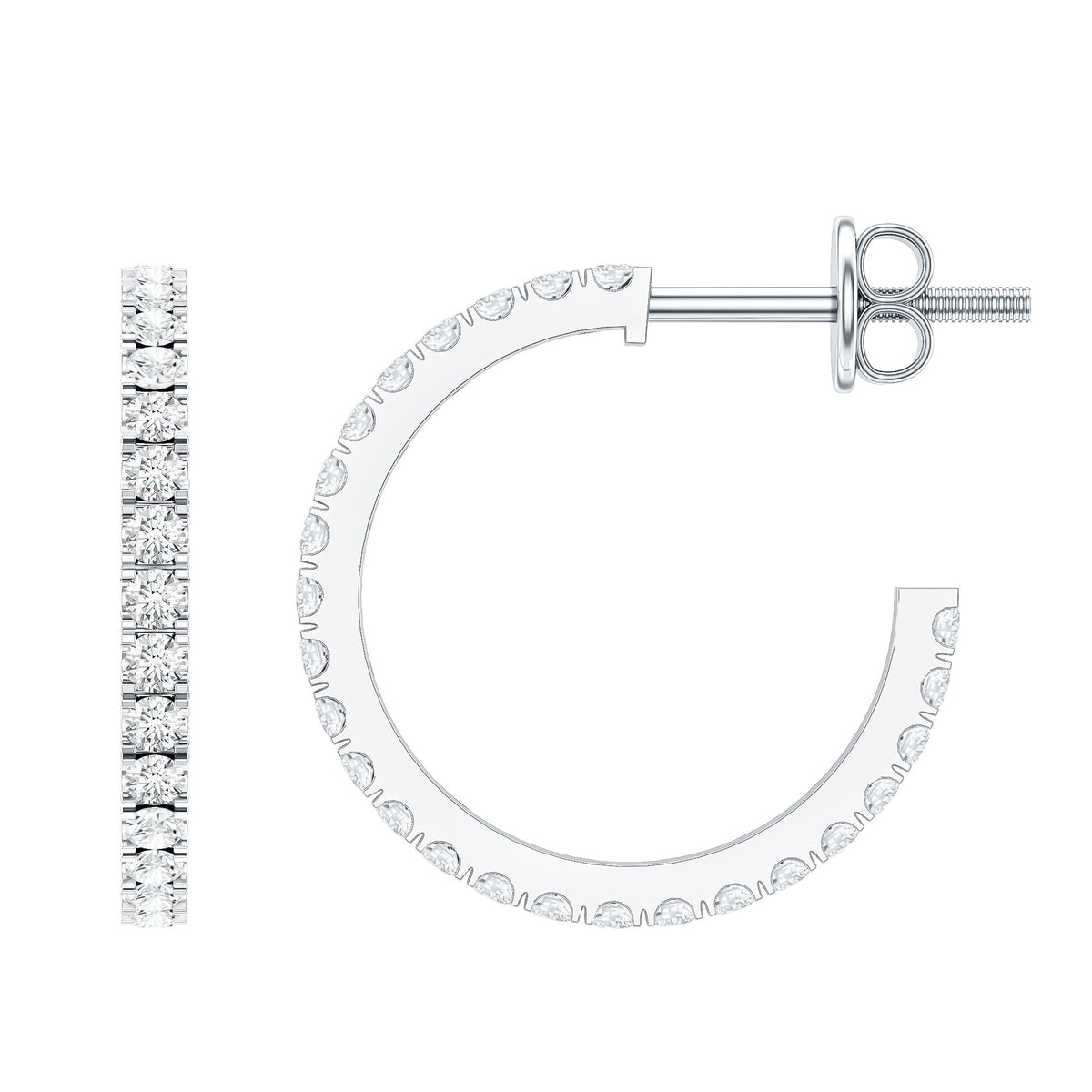 Certified Moissanite Hoop Earrings