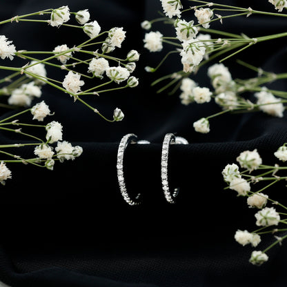 Certified Moissanite Hoop Earrings
