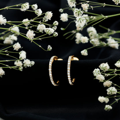 Certified Moissanite Hoop Earrings