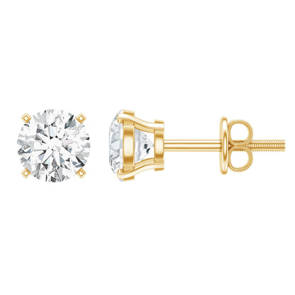 0.9 Carat Brilliant Cut Lab Grown Diamond Stud Earrings