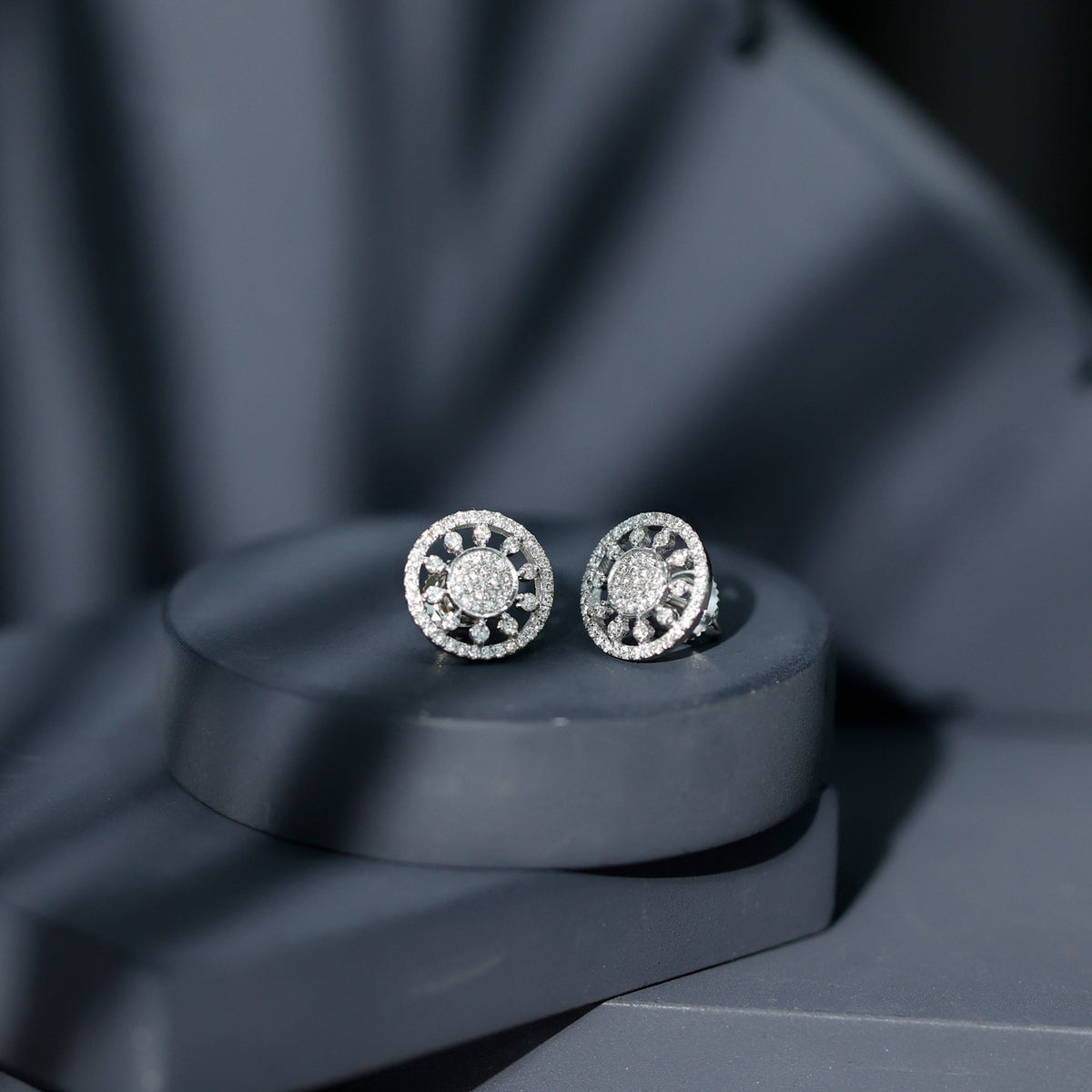 Certified Diamond Statement Ear Studs