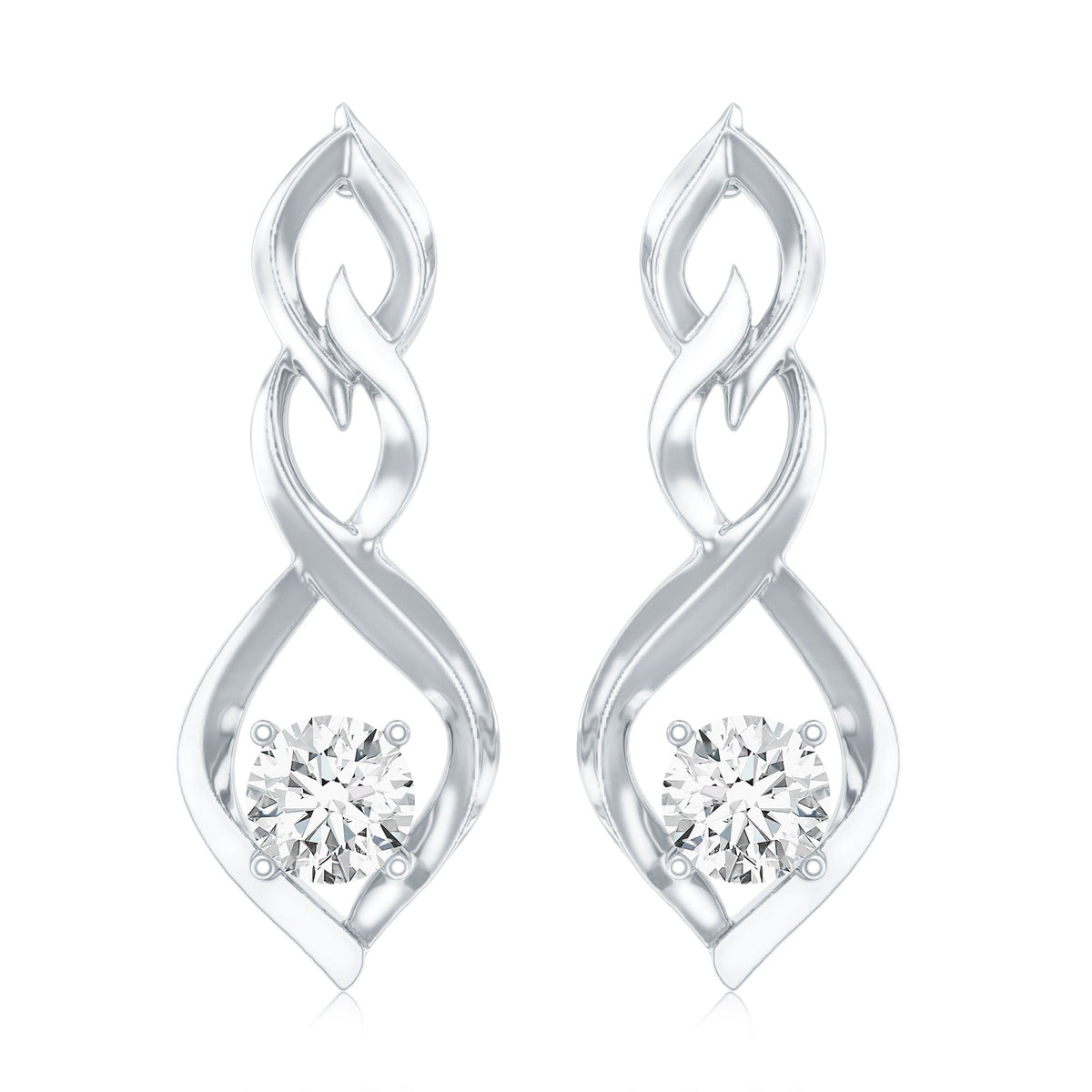 Certified Lab Grown Diamond Bridal Earrings With Screw Back