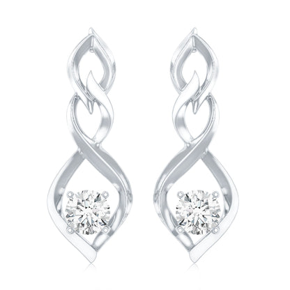 Certified Lab Grown Diamond Bridal Earrings With Screw Back