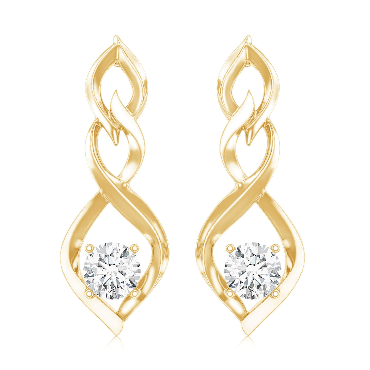 Certified Lab Grown Diamond Bridal Earrings With Screw Back