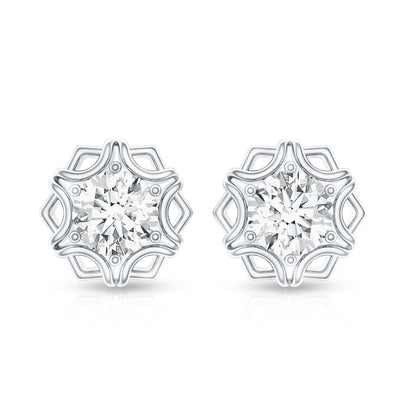 Lab Grown Diamond 1.9 Carat Stud Earrings With Screw Back
