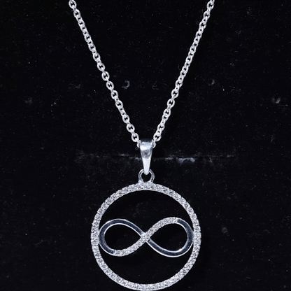 Diamonds Infinity Eternity Pendant Necklace