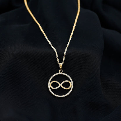 Diamonds Infinity Eternity Pendant Necklace