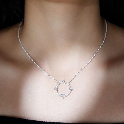 Certified Lab Grown Diamond Circle of Life Necklace