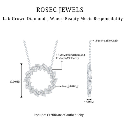 Lab Grown Diamond Designer Eternity Necklace
