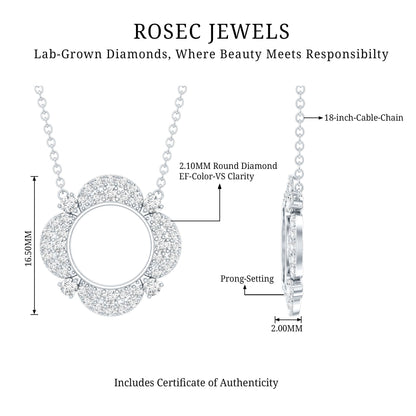 Certified Lab Grown Diamond Nature Inspired Necklace