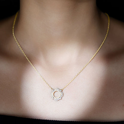 Certified Lab Grown Diamond Nature Inspired Necklace