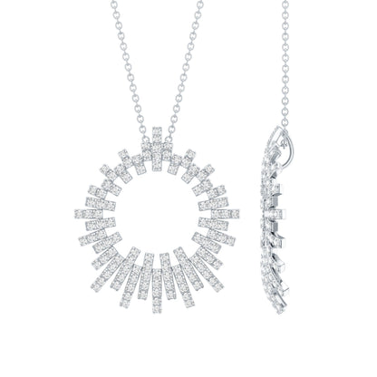 Certified Pave Set Lab Grown Diamond Eternity Necklace
