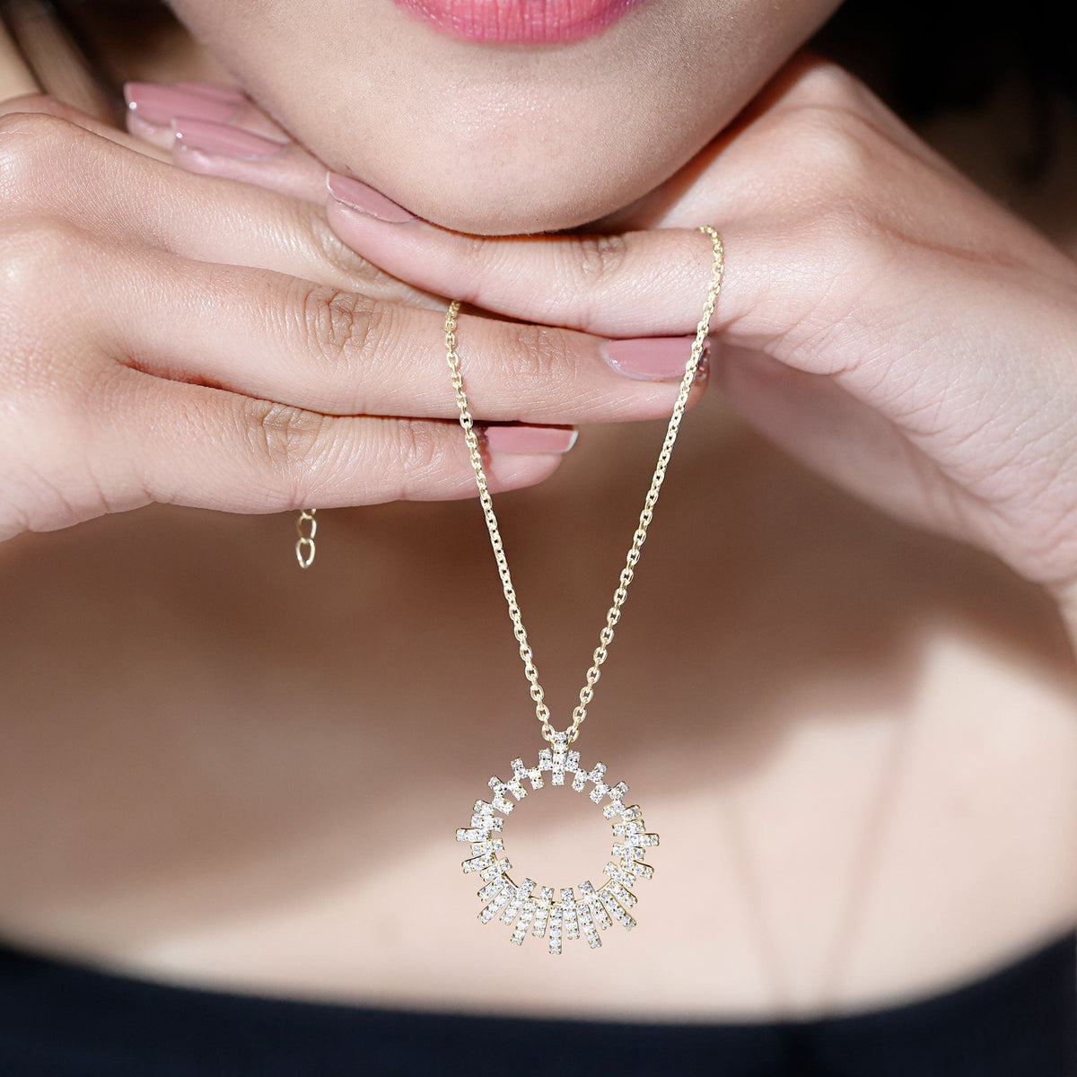 Certified Pave Set Lab Grown Diamond Eternity Necklace
