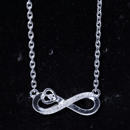 Certified Lab Grown Diamond Infinity Heart Necklace