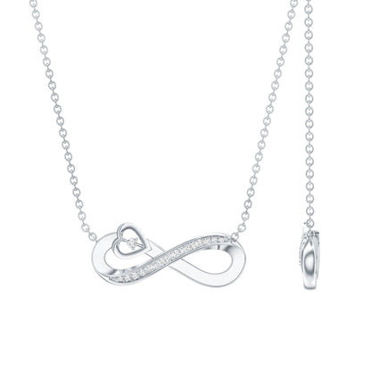 Certified Lab Grown Diamond Infinity Heart Necklace