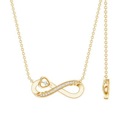 Certified Lab Grown Diamond Infinity Heart Necklace