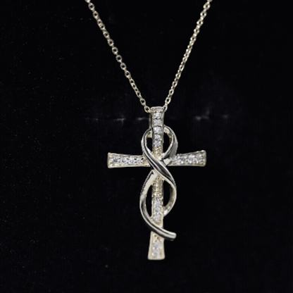 Certified Lab Grown Diamond Accent Cross Infinity Necklace