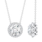 IGI Certified 4 Carat Round Lab Grown Diamond Statement Necklace