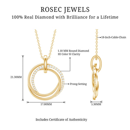 Certified Diamond Eternity Circle Necklace For Her