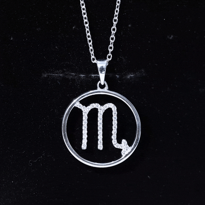 Certified Moissanite Scorpio Zodiac Pendant Necklace