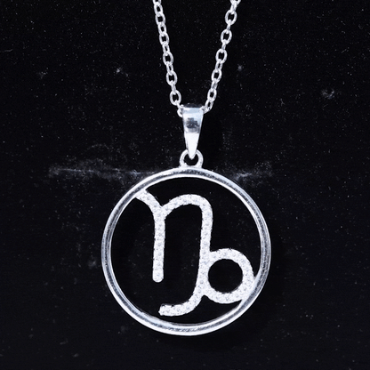 Certified Moissanite Capricorn Zodiac Necklace