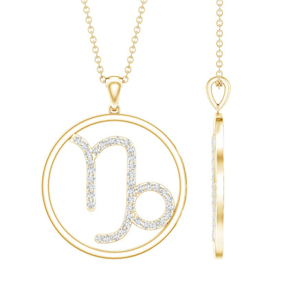 Certified Moissanite Capricorn Zodiac Necklace