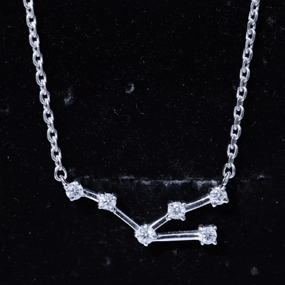 Moissanite Constellation Taurus Zodiac Sign Necklace