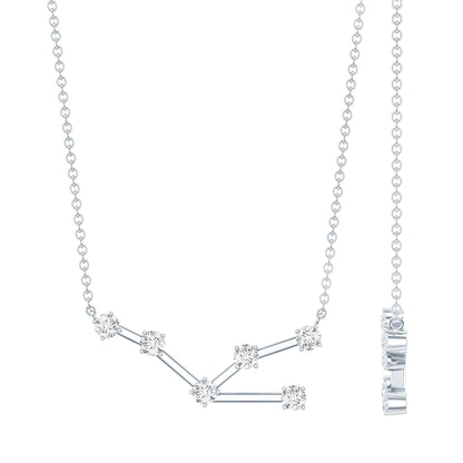 Moissanite Constellation Taurus Zodiac Sign Necklace