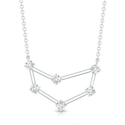 Certified Moissanite Capricorn Constellation Necklace