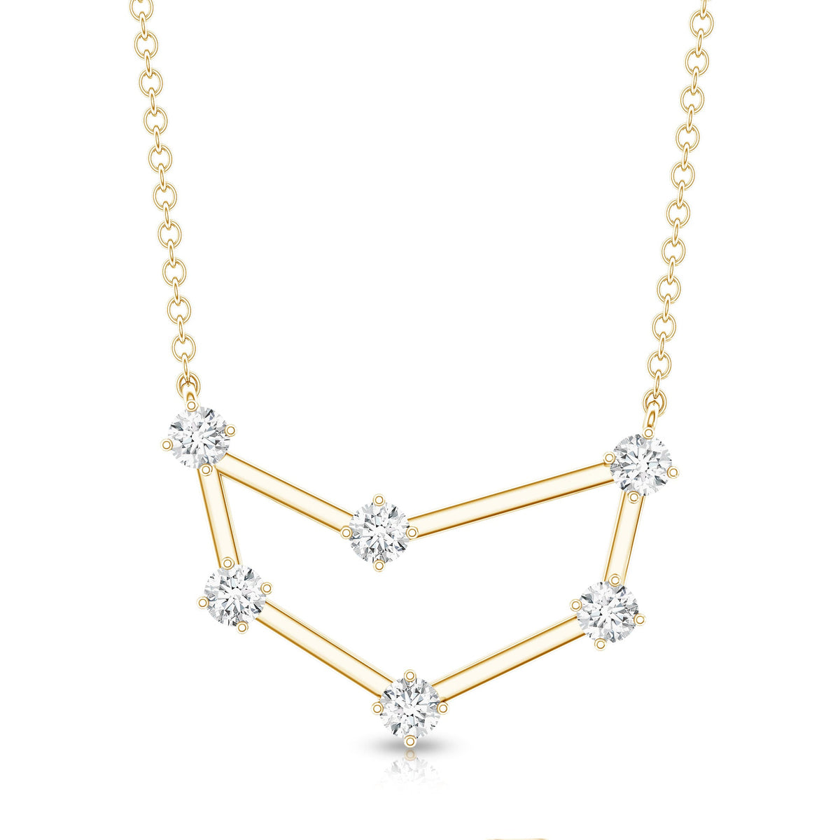 Certified Moissanite Capricorn Constellation Necklace