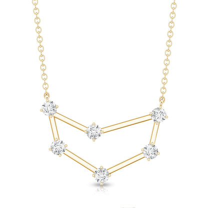 Certified Moissanite Capricorn Constellation Necklace