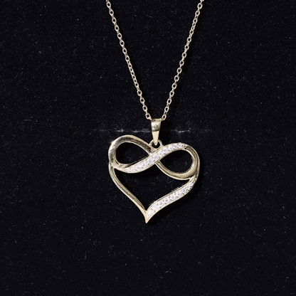 Certified Moissanite Infinity Heart Pendant Necklace