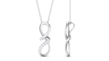 Certified Diamond Twisted Infinity Necklace